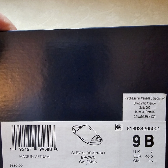 Ralph Lauren Slides Leather - Picture 9 of 11